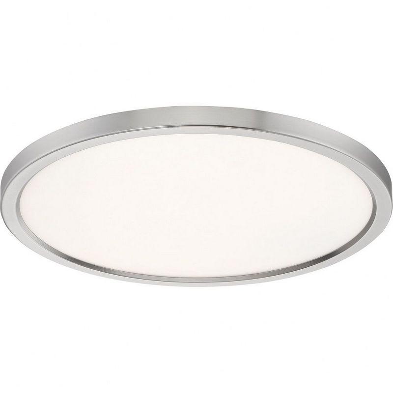 Quoizel Lighting Outskirts 1 - Light Flush Mount in  Brushed Nickel