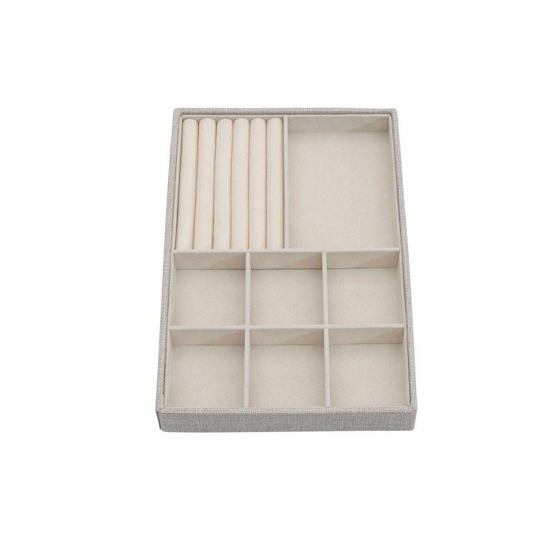 Household Essentials Stackable Jewelry Trays 3 Silver