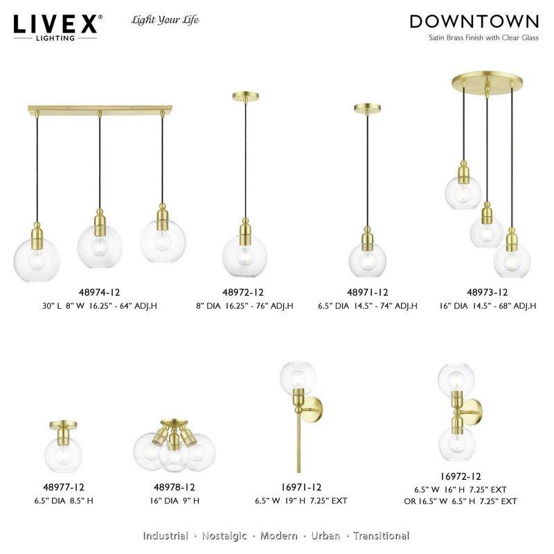 Livex Lighting Downtown 1 - Light Pendant in  Satin Brass
