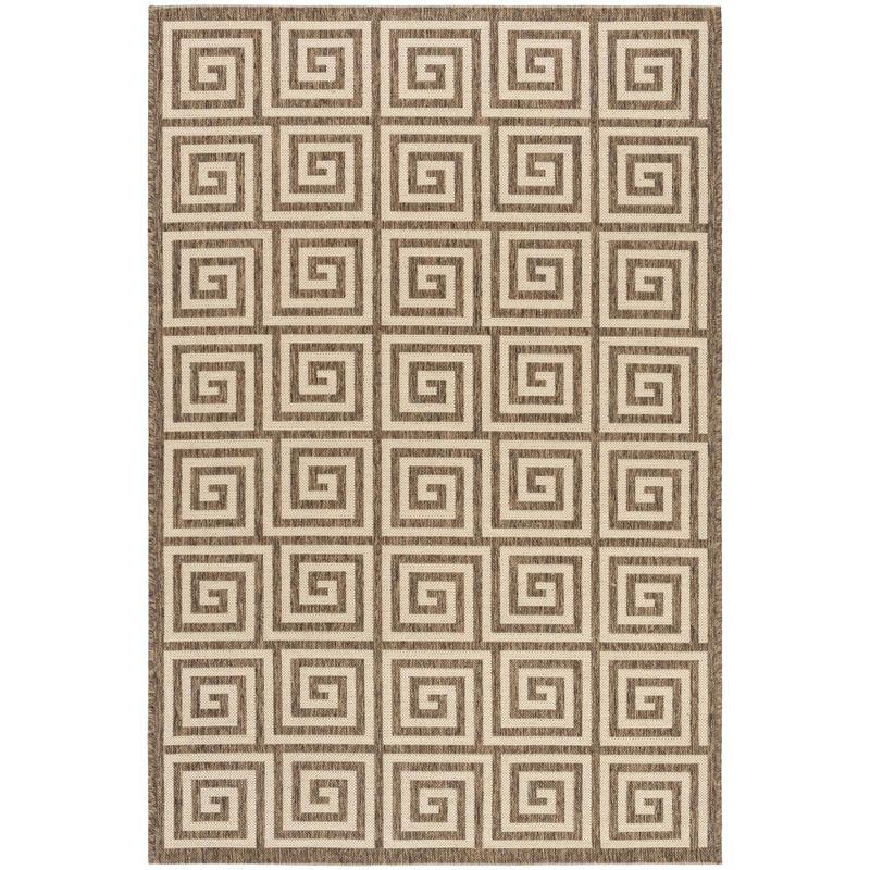 Linden LND129 Power Loomed Area Rug - Cream/Beige - 4'x6' - Safavieh