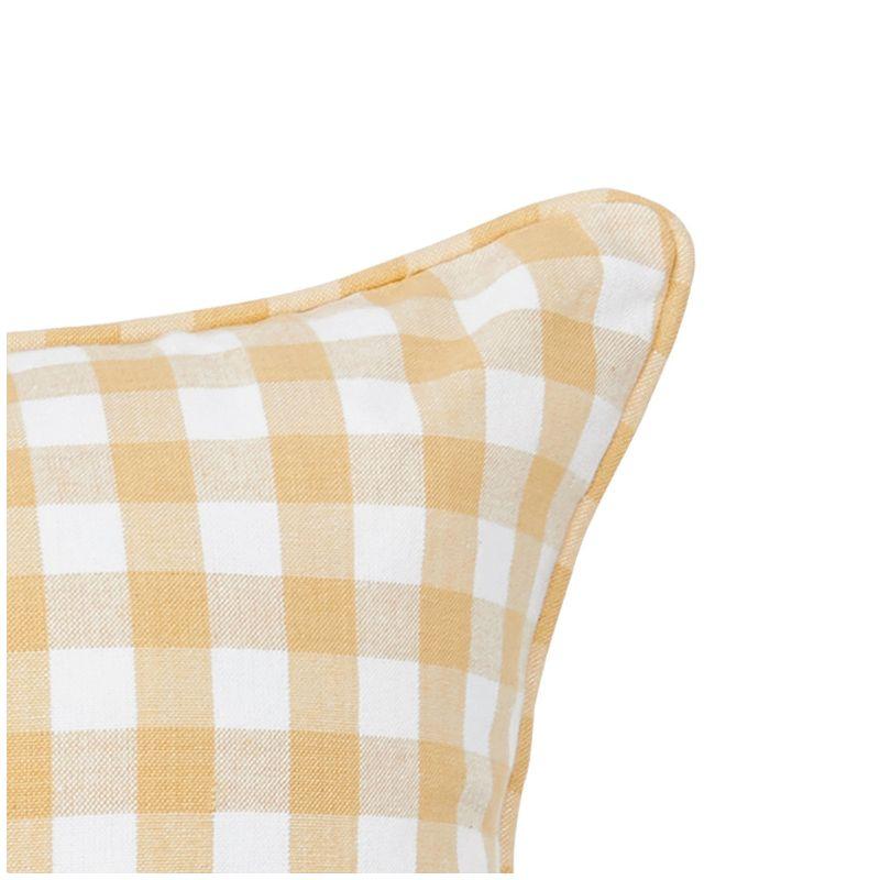 Ashford Blue Gingham Check Cotton Throw Pillow