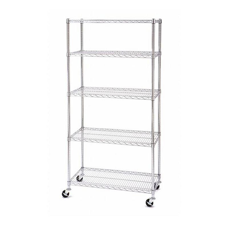 VersaRack 36'' Stainless Steel 5-Tier Mobile Shelving Unit