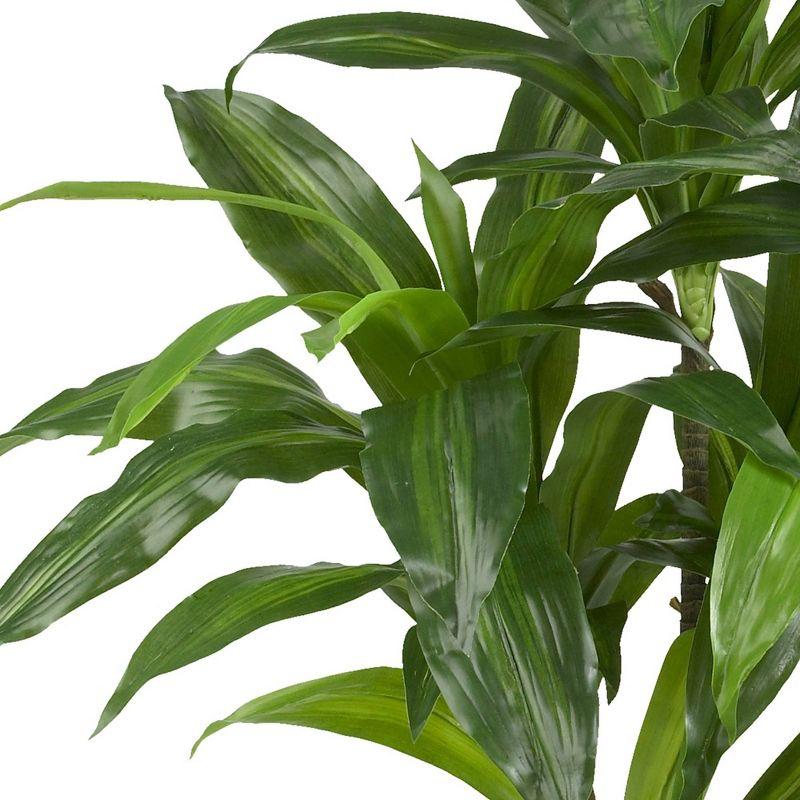 3.5ft Artificial Dracaena Silk Plant in Pot - Nearly Natural: Faux Floor Plant for Indoor Decor, Polyester & Plastic