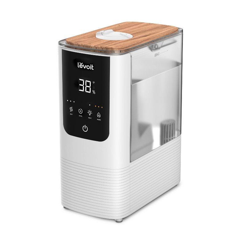 Levoit White Ultrasonic Dual Mist Smart Humidifier with Wood Accent