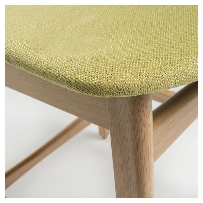 Set of 2 24" Gavin Natural Frame Counter Height Barstools Dark Gray - Christopher Knight Home: Upholstered, Rubberwood Legs