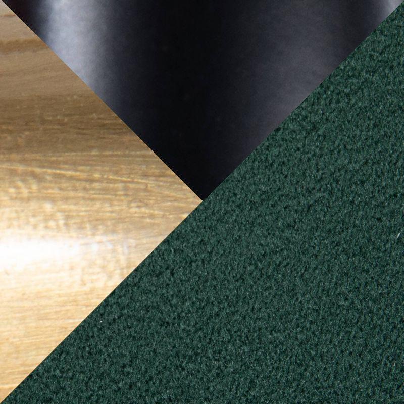 Set of 2 Claire Barstools Black/Emerald Green - LumiSource: Velvet Upholstery, Swivel, Metal Frame, Fixed Height