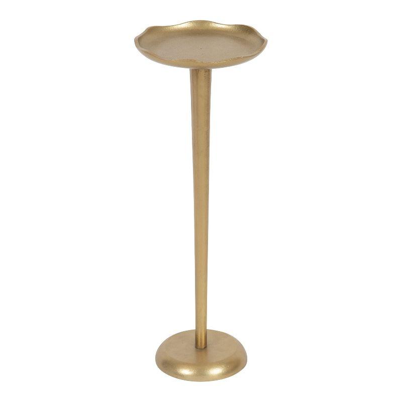Kate and Laurel Alessia Round Metal Drink Table, 8x8x22, Gold
