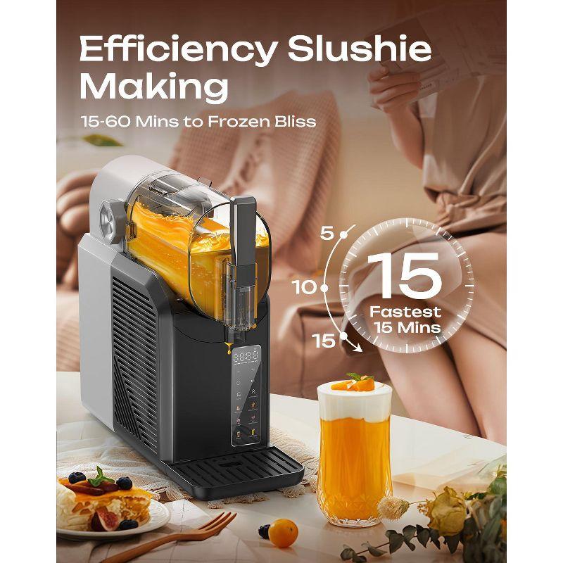 Greenever Slushie Machine for Home 15-60 Minutes with 7 Preset Programs & 4 Hours Freshness for Home Frozen Drink Milkshakes Margaritas Frappes