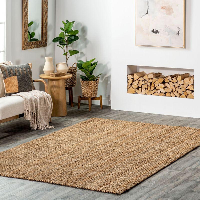 Nuloom Ashli Solid Farmhouse Jute Indoor Area Rug