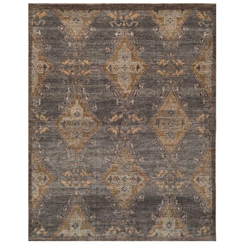 Izmir IZM124 Hand Knotted Area Rug - Charcoal/Taupe - 6'x9' - Safavieh