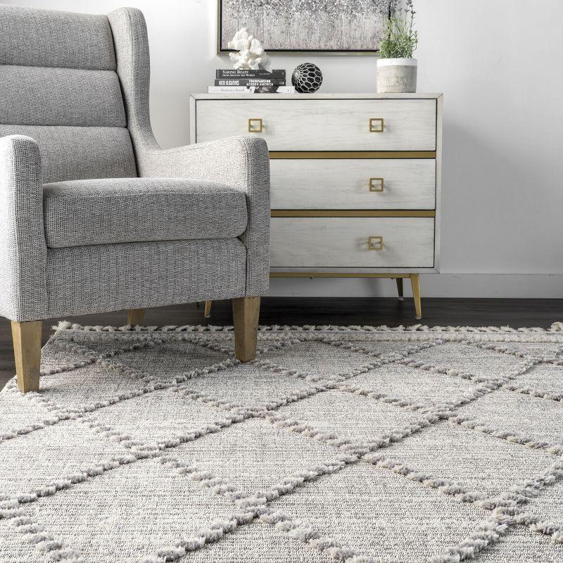 Reversible Gray Braided 25" Synthetic Easy-Care Runner Rug