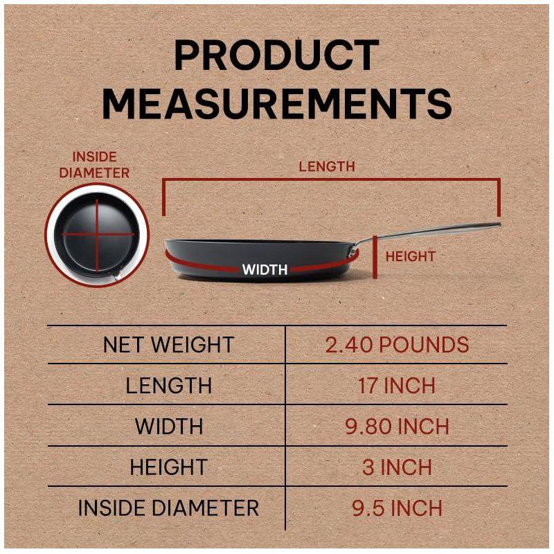 Alva Maestro Ceramic Nonstick Frying Pan Skillet Non Toxic Omelette Pan Kitchen Cookware PFAS, PFOA & PFTE Free, for Cooking Pan Set, Induction Safe, Add to Your Pots and Pans Set Cookware