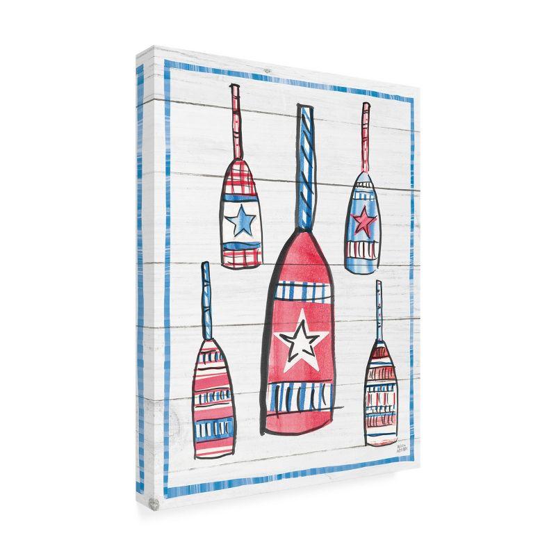 Trademark Fine Art - Melissa Averinos 'Coastal Americana Iii Shiplap' Outdoor Canvas - 35x47