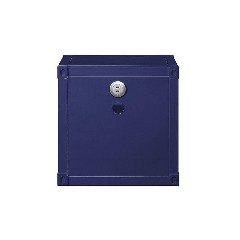 20" Cargo Nightstands Blue - Acme Furniture: Metal Frame, Fixed & Open Shelves, No Assembly Required