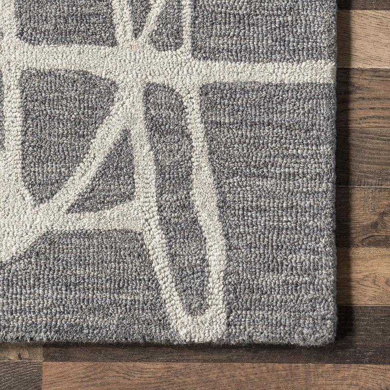 Nuloom Carlene Contemporary Scribble Wool Indoor Area Rug, 4' x 6', Gray