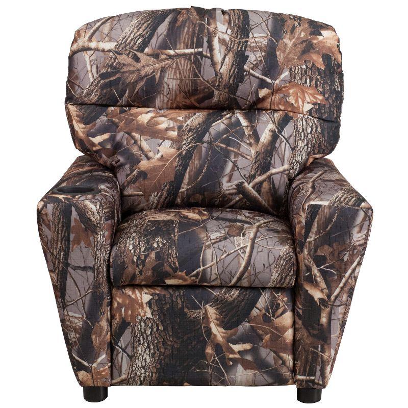 Flash Furniture Chandler Contemporary Camouflaged Fabric Kids Recliner with Cup Holder