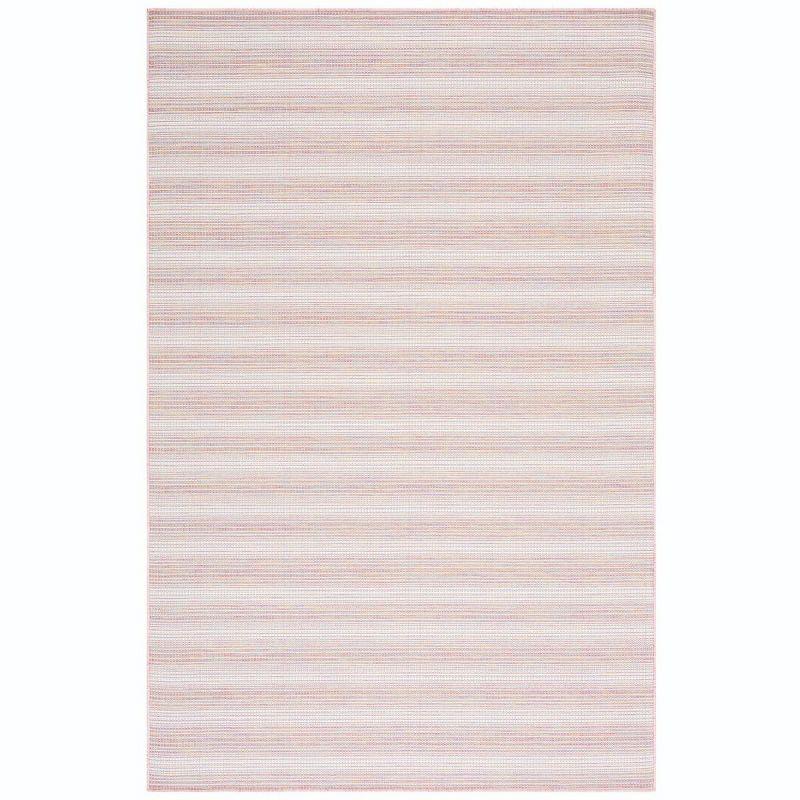 Hampton HTN231 Power Loomed Indoor/Outdoor Area Rug - Pink Ivory/Multi - 8'x10' - Safavieh.