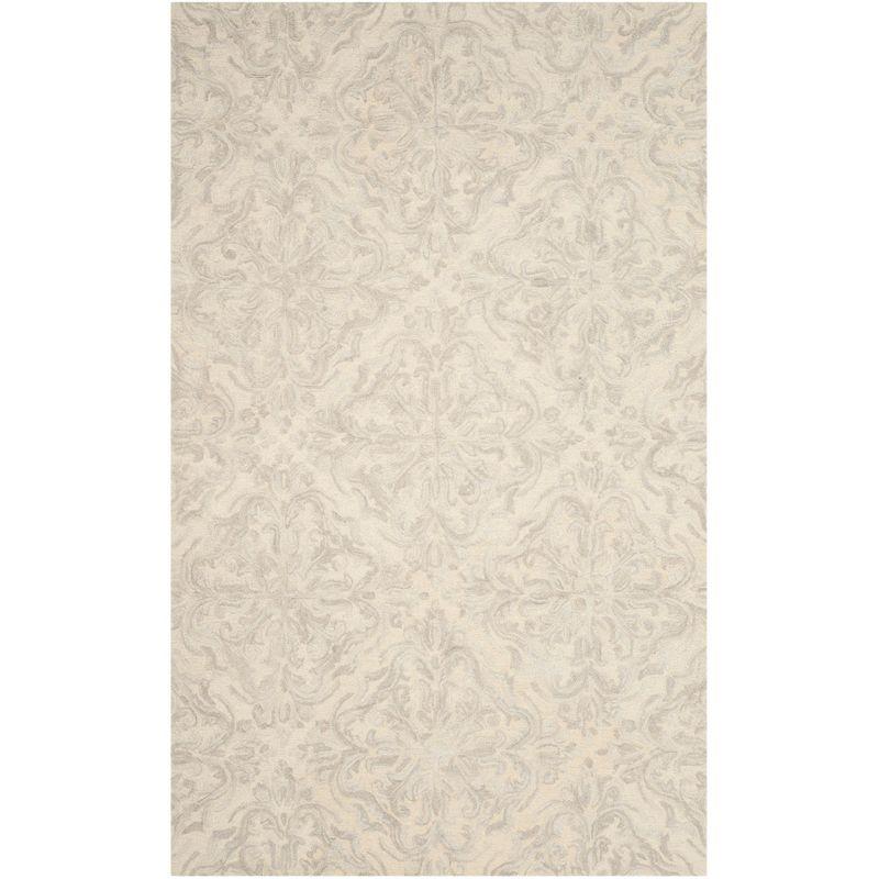 Blossom BLM103 Hand Tufted Area Rug - Ivory/Grey - 5'x8' - Safavieh.