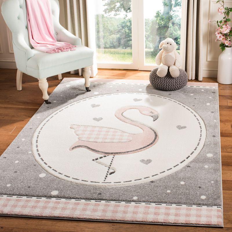 Carousel Kids CRK154 Power Loomed Area Rug - Pink/Ivory - 5'3"x7'6" - Safavieh.
