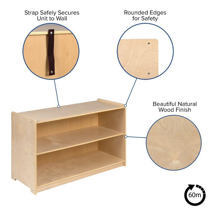 Flash Furniture Bexley Wooden School Classroom Storage Cabinet for Commercial or Home Use