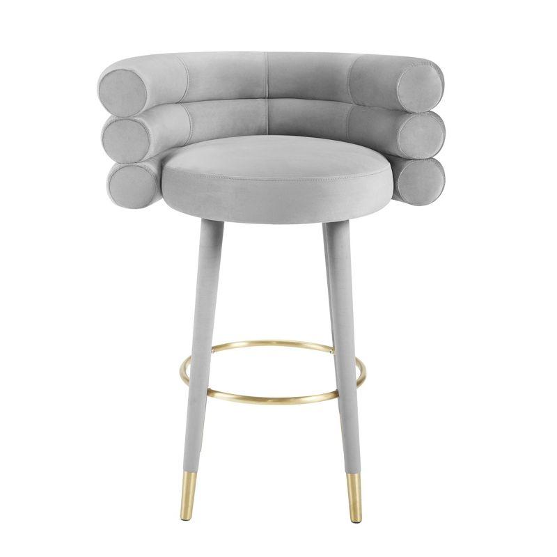 Upholstered Counter Stool with Metal Frame