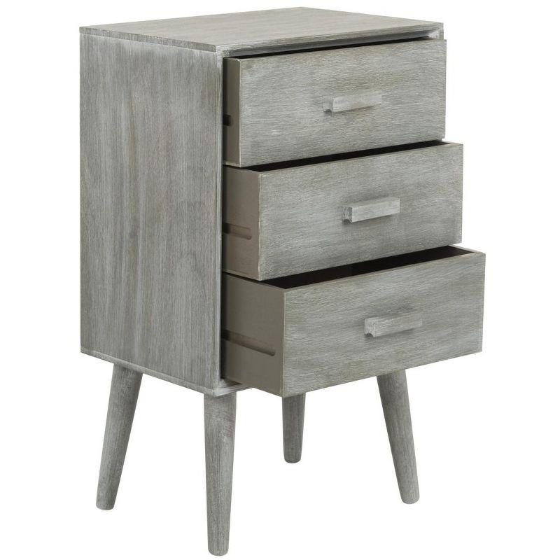 Pomona 3 Drawer Accent Table - CHS5700 - Slate Grey - Safavieh