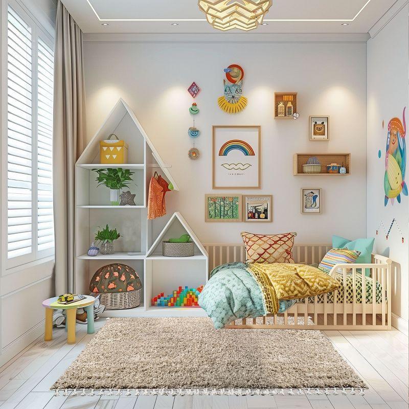 Nuloom Neva Solid 5x8 Shag Indoor Area Rug for Living Room Bedroom Dining Room Nursery, Beige/Ivory