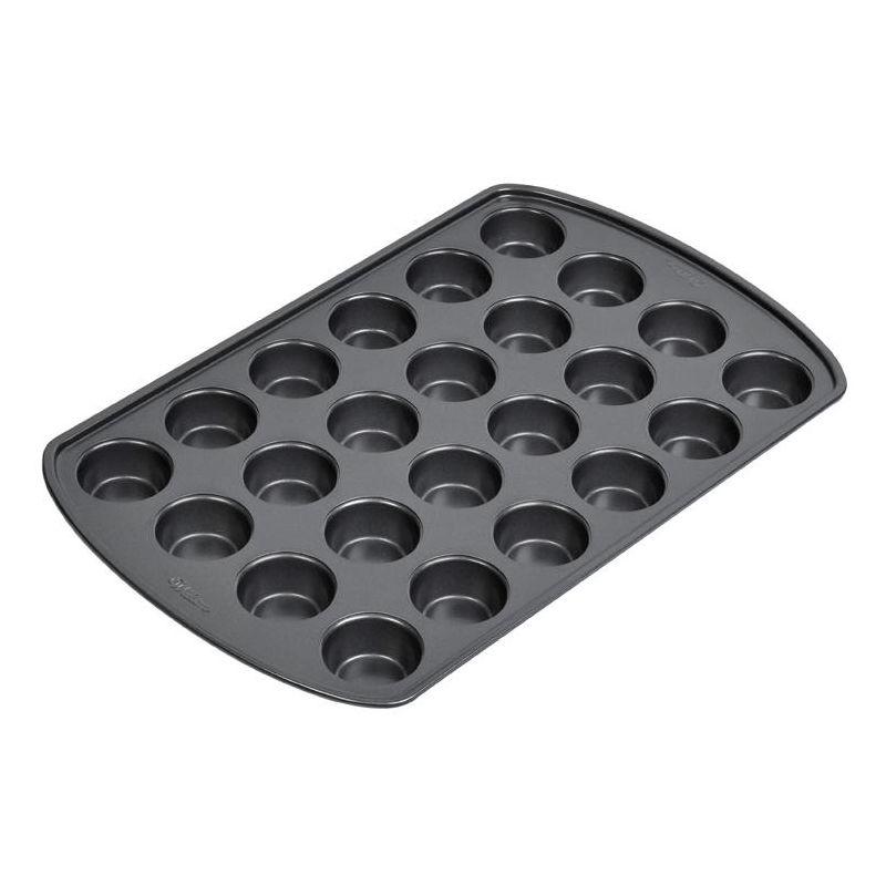 Gray Non-Stick 24-Cup Mini Muffin Pan