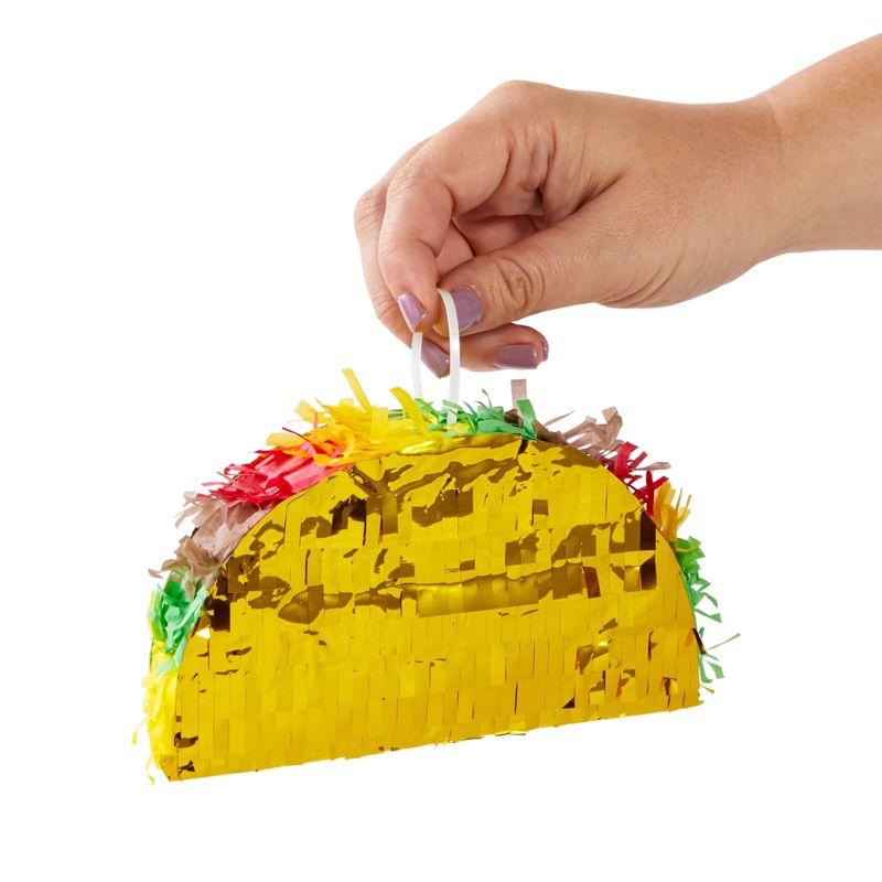 Blue Panda 3-Pack Mini Taco Tuesday Party Decorations Piñatas, Mexican Party Decorations, 6 x 2 x 3.5 In