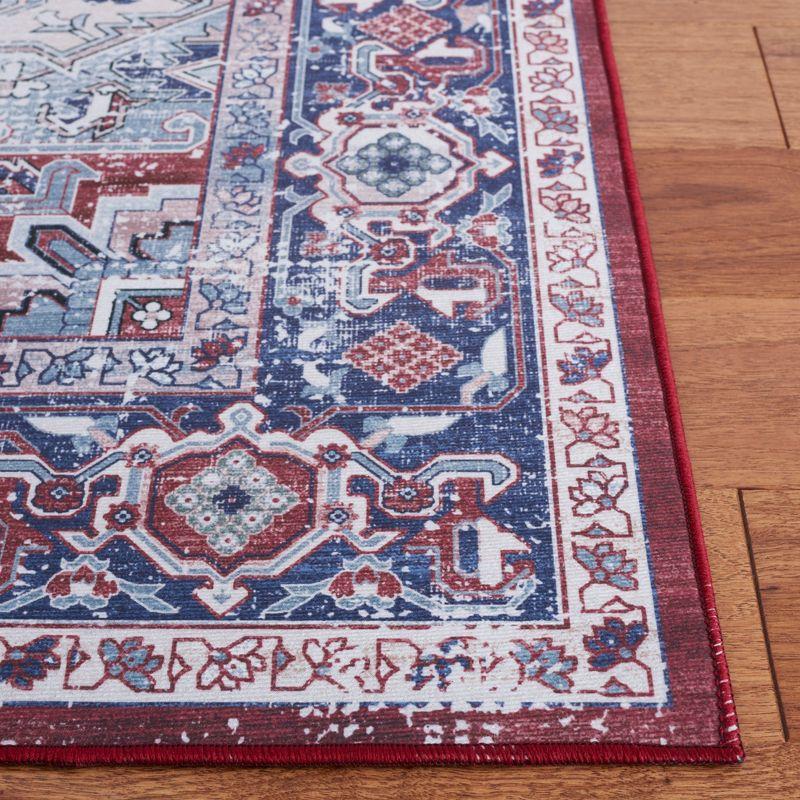 Tucson TSN101 Power Loomed Machine Washable Area Rug - Red/Navy - 8'x10' - Safavieh.