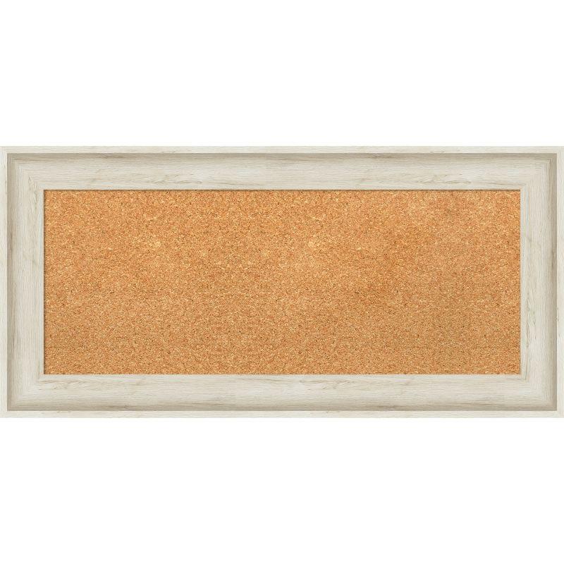 Regal Birch Cream Framed Natural Cork Bulletin Board 35x17