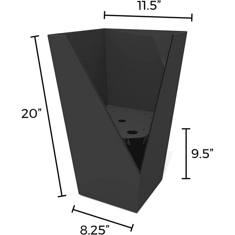 Finley Modern 20-in Recycled Plastic Indoor/Outdoor Square Vertical Planter