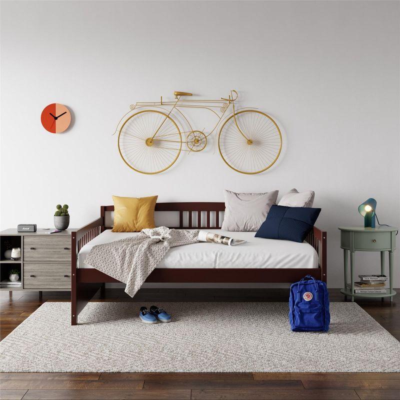 DHP Morgan Wood Daybed, Full Size Frame with Slats, Espresso