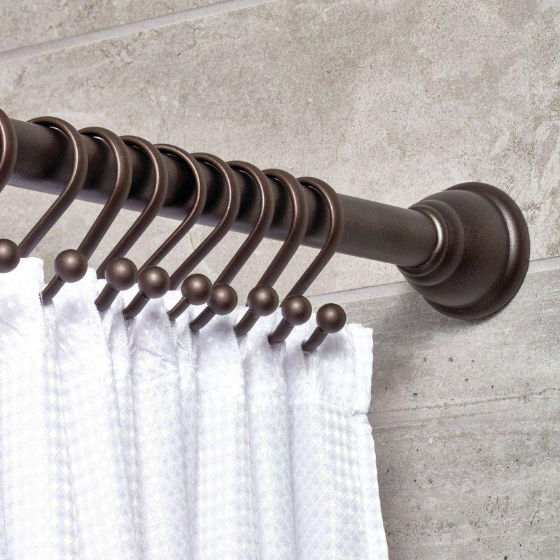 iDESIGN Cameo Metal Tension Rod Adjustable Customizable Curtain Rod Bronze