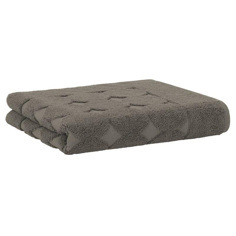 Sinemis Terry Bath Rug Dark Gray - Linum Home Textiles: Woven, Machine Washable, Low Pile