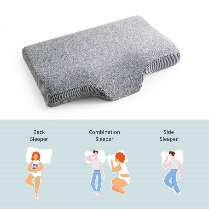 Peace Nest Cervical Memory Foam Contour Bed Pillows Set of 2