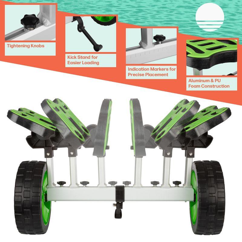 Kayak Cart with 220lb Capacity, Green