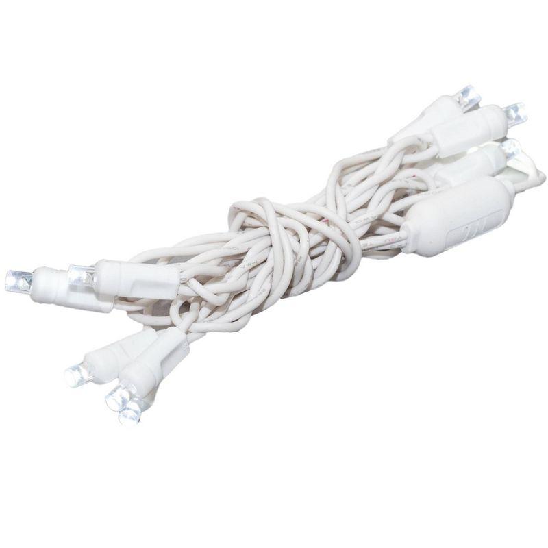 Novelty Lights 10 Light Pure White LED Christmas Craft Mini Light Set (White Wire, 5 Feet)