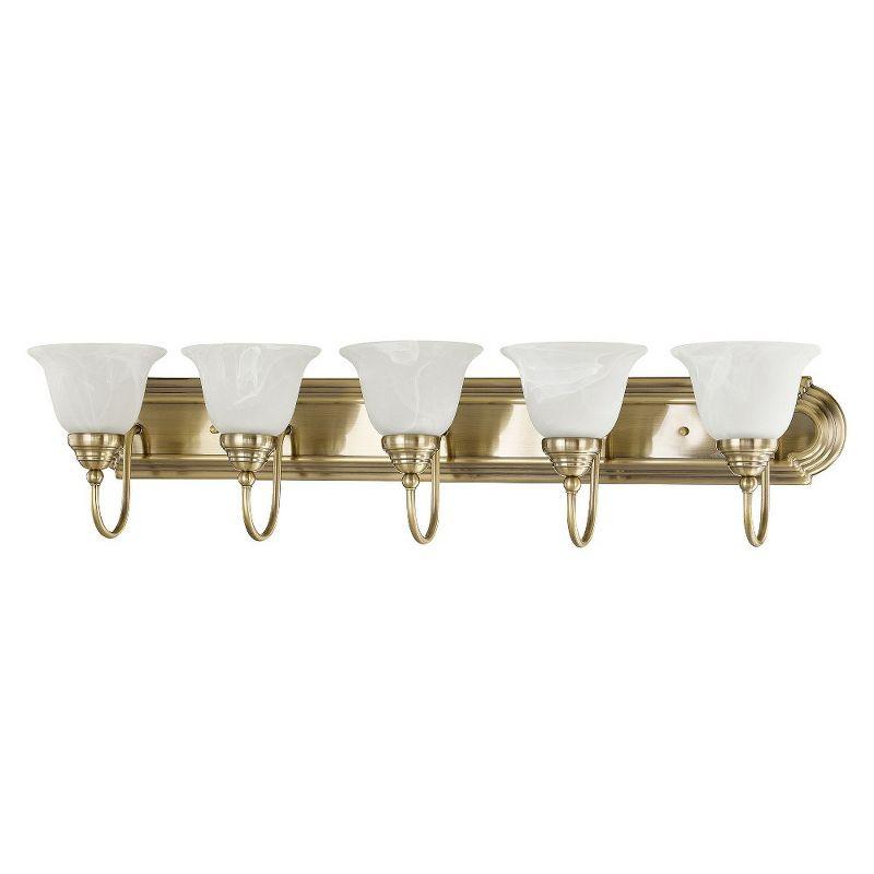 Livex Lighting Belmont 5 - Light Vanity in  Antique Brass