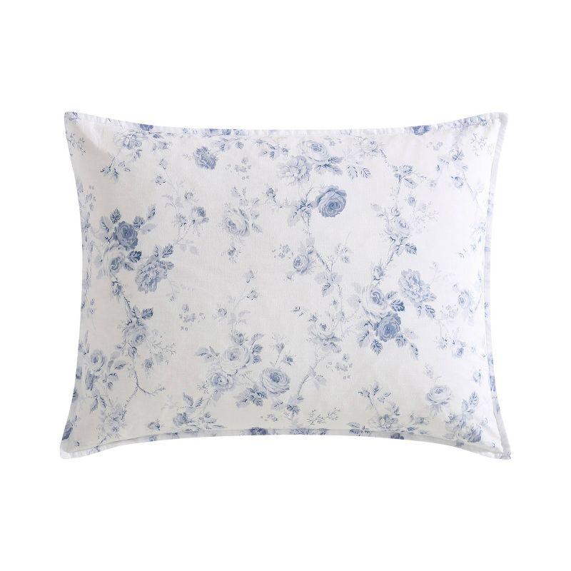 Laura Ashley Evie Laura Ashley Blue Cotton Comforter Reversible Set