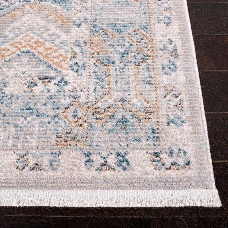 Shivan SHV727 Power Loomed Indoor Area Rug - Blue/Gold - 8'x10' - Safavieh
