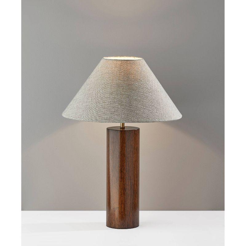 Martin Table Lamp Walnut - Adesso: Modern Bedroom & Living Room Lighting, UL Listed