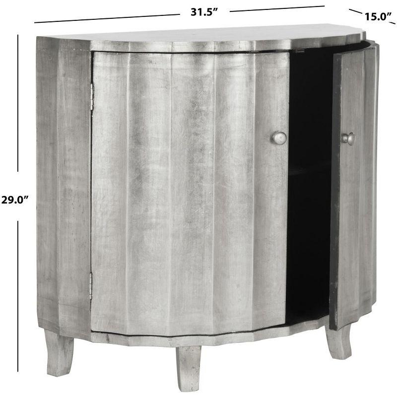 Rutherford Demilune Cabinet - AMH1516 - Silver - Safavieh Couture