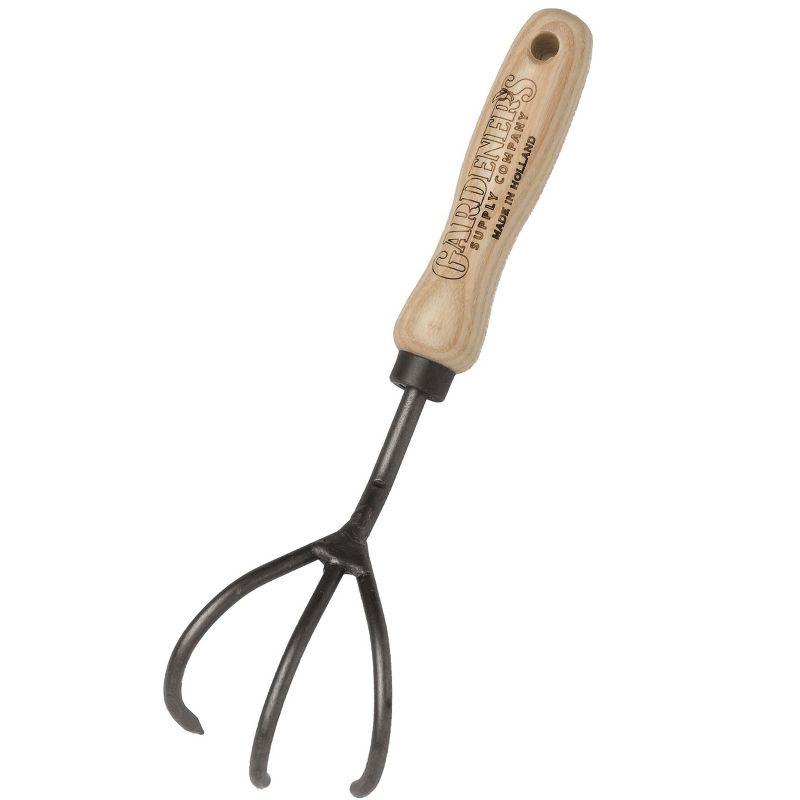 Gardener's Supply Company Lifetime Garden Cultivator | Heavy Duty Forged Steel with Ergonomic Hardwood Handle | Gardening Hand Tool for Weeding and