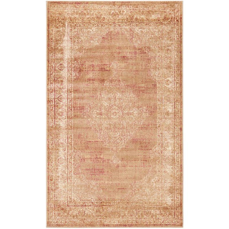 Vintage VTG112 Power Loomed Indoor Skid-Resistant Area Rug - Taupe - 4'x5'7" - Safavieh