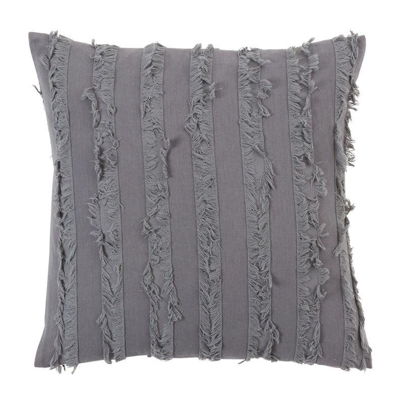 Isla Fringed Cotton Blend Throw Pillow