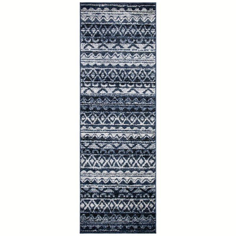 Adirondack ADR119 Machine Made Indoor Accent Rug - Ivory/Navy - 2'-6"x4' - Safavieh