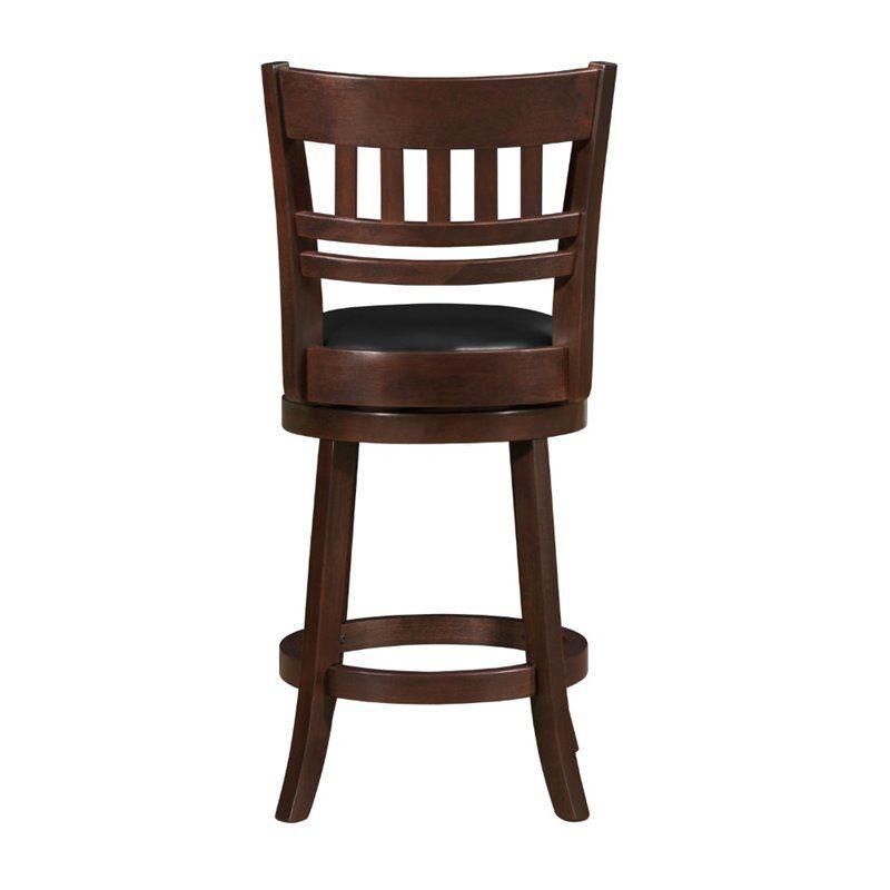 Shapel Faux Leather Swivel Counter Stool in Dark Cherry - Lexicon