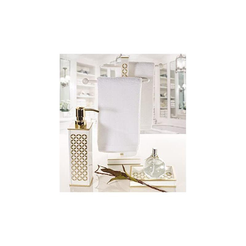 Creative Scents Diamond Lattice White Bathroom Accessories Set