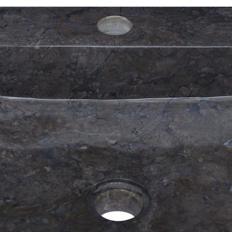 vidaXL Sink Black 15.7 in.x15.7 in.x4.7 in. Marble